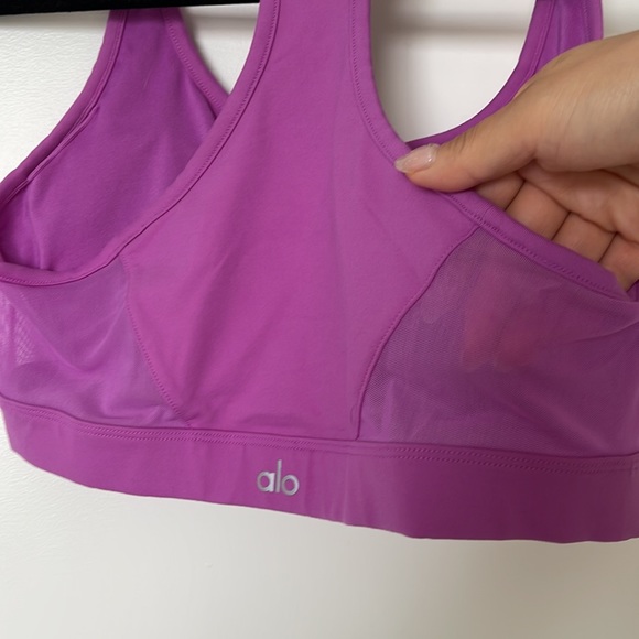 ALO YOGA ELECTRIC VIOLET PURPLE SPEED SPORTS BRA - Picture 5 of 5